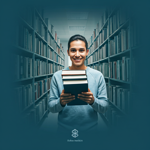 Woman giving books